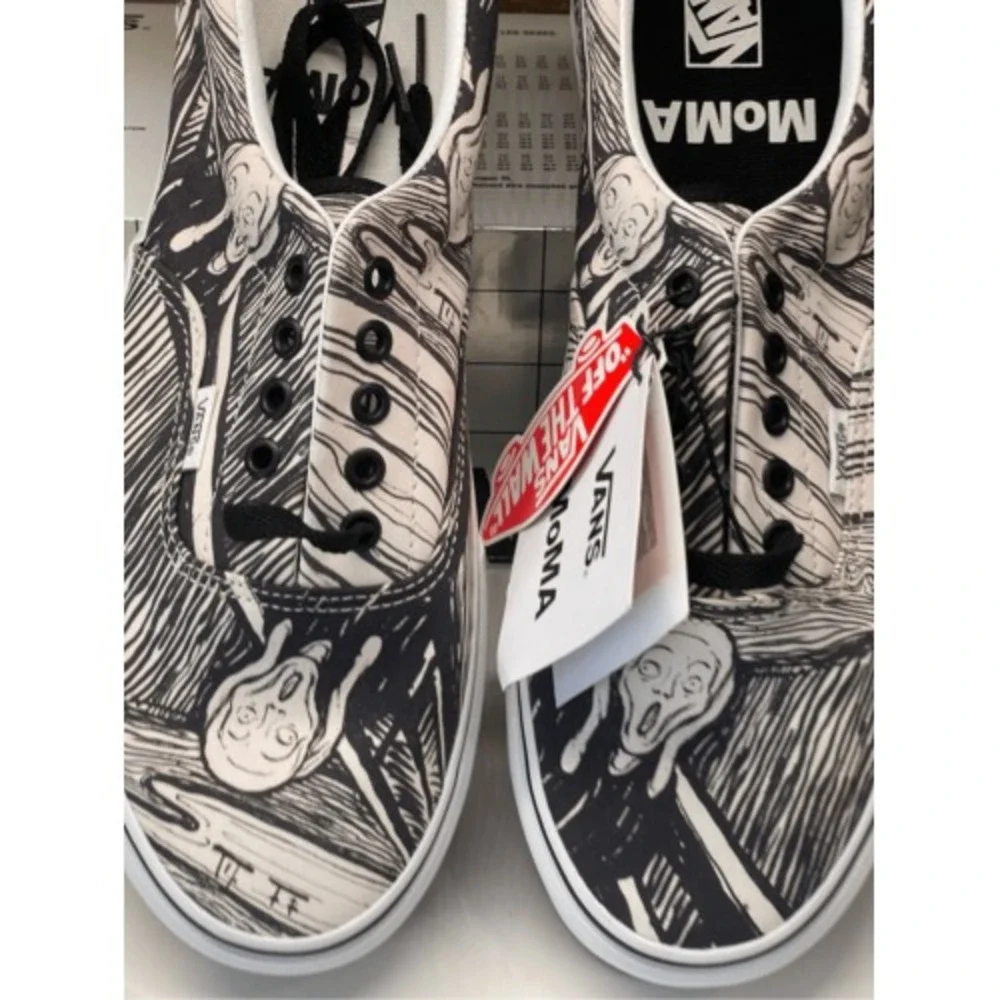 Vans Sneakers‎ Edvard Munch Moma Women Size 5 Black White The Scream New